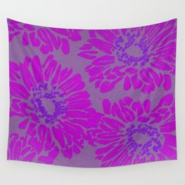 Bright Pink Sunflowers Wall Tapestry