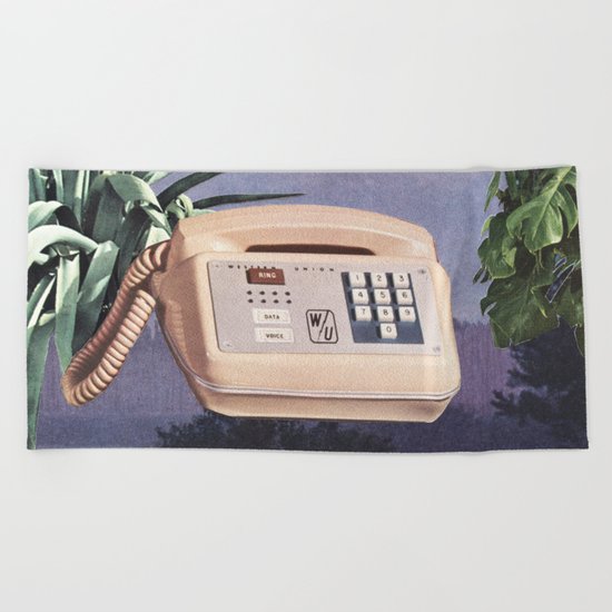Late Nite Phone Talks Beach Towel