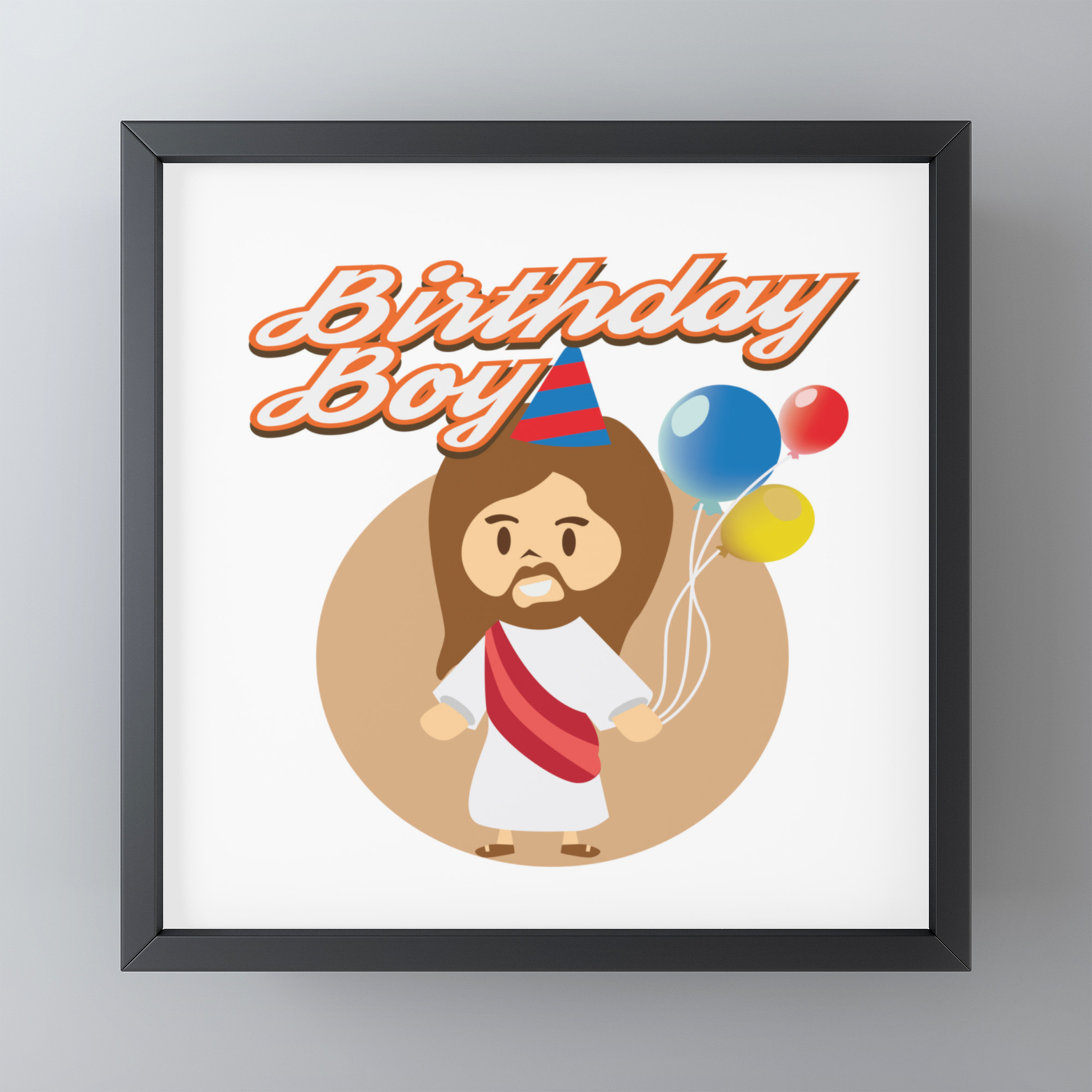 Funny Jesus Birthday Boy Christian Quote Meme Gift Framed Mini Art