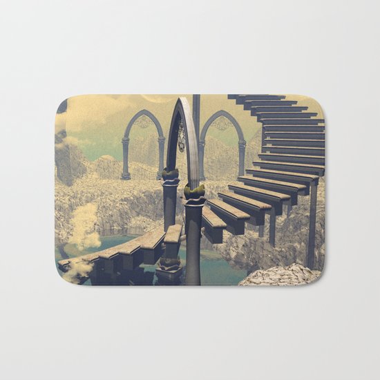 The treppe in the sky Bath Mat