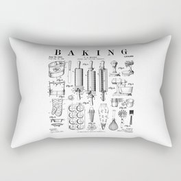 Baking Cooking Baker Pastry Chef Kitchen Vintage Patent Rectangular Pillow