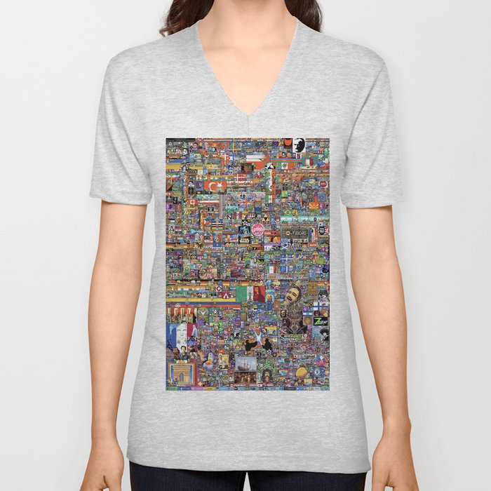 R/Place 2022 V Neck T Shirt