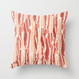 Bacon pattern Throw Pillow