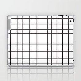 Mid Century Modern Abstract Grid lines pattern - Black and White Laptop Skin