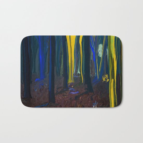 Stay Wild Yellow Moon Bath Mat