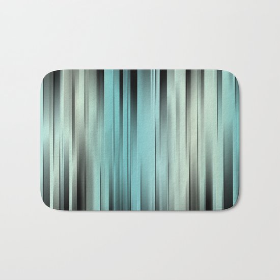 Blue And Green Abstract Bath Mat