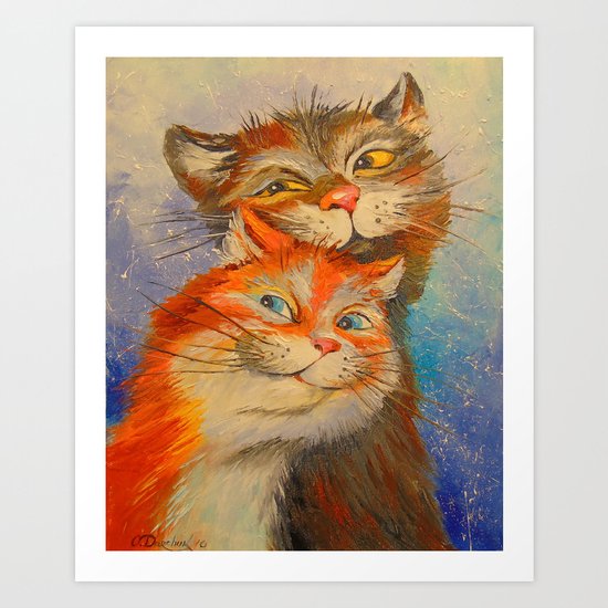 Lovers seals Art Print
