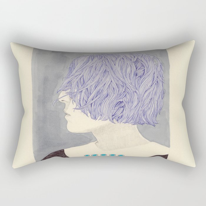 Wet Hair Rectangular Pillow