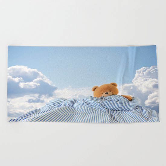 Sweet Dreams - Teddy Bear's Nap Beach Towel