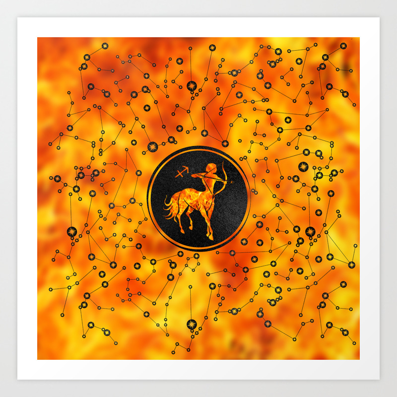 Sagittarius Zodiac Sign Fire element Art Print by Creativemotions | Society6