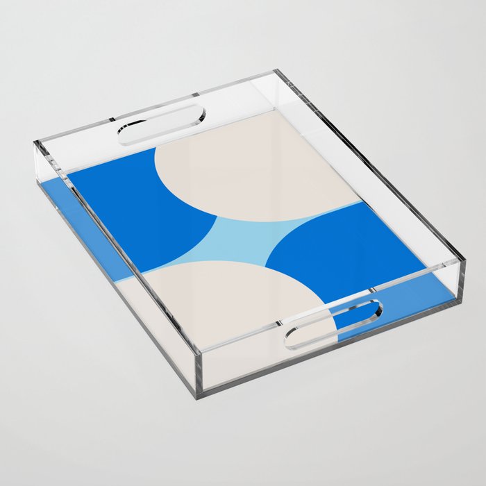 Mid-Century Modern Arches in Blue Acrylic Tray