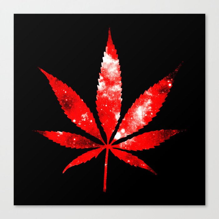 Weed : High Times red Galaxy Canvas Print