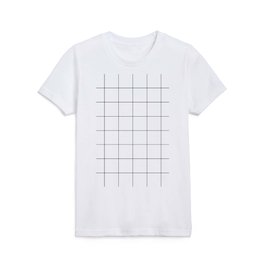 Graph Paper (Black & White Pattern) Kids T Shirt