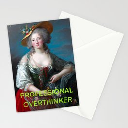 Professional overthinker- Mischievous Marie Antoinette  Stationery Cards