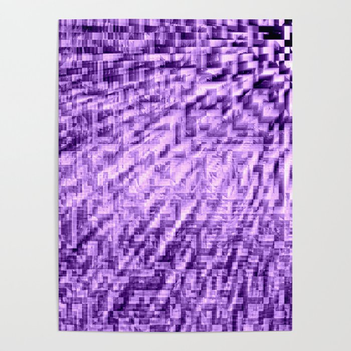 Purple Pixels Wind Poster