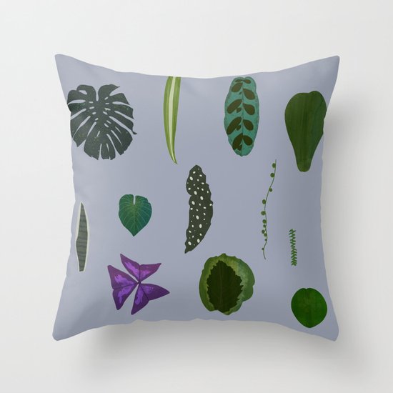 A non-scientific botanical investigation of the indoor plant. Throw Pillow