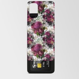 Burgundy Floral Bouquet Pattern Android Card Case