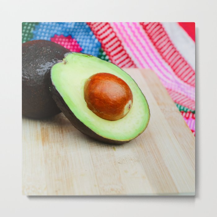 Mexico Photography - An Avocado Laying On The Table Metal Print