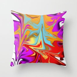 mixed colours pointy pattern Throw Pillow