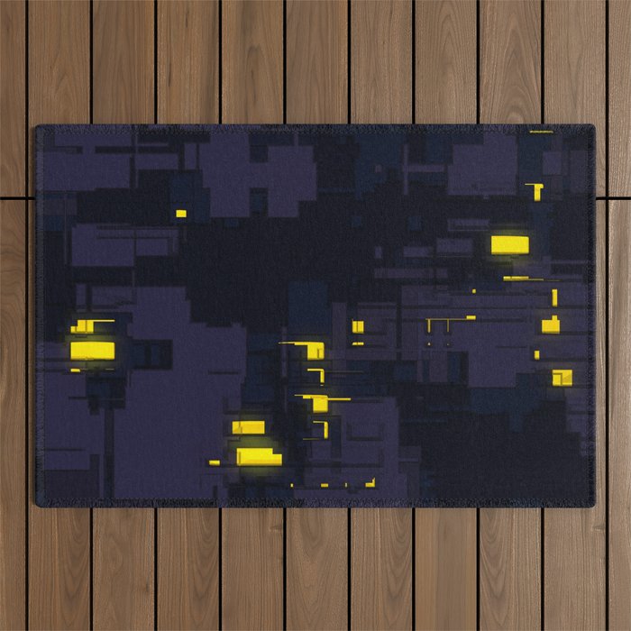 City in the night Outdoor Rug