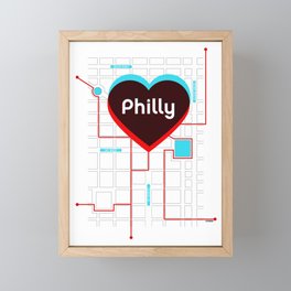 Philly In Transit Framed Mini Art Print