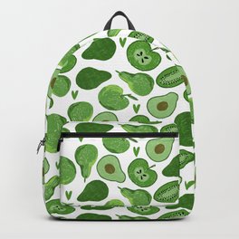 Green fruits and vegetables Backpack | Apple, Avocado, Healthy, Pear, Colored Pencil, Vegetarian, Greenery, Greenfood, Eating, Drawing 
