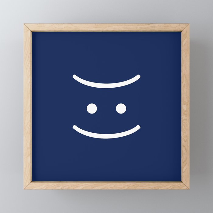 BAD BUDDY SMILE EMOTICON Framed Mini Art Print