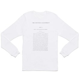 The Brothers Karamazov Fyodor Dostoevsky First Page Long Sleeve T Shirt