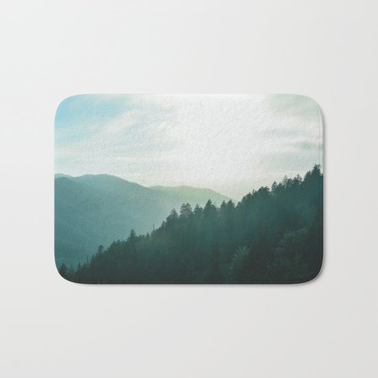 Green Forest, Slow down! Bath Mat