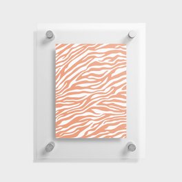 Coral Zebra Animal Print Floating Acrylic Print