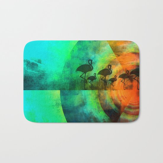 Flamingo Keep Walking Bath Mat