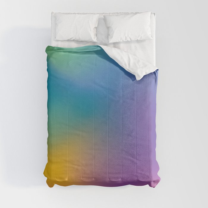 Rainbow Marble Gradient Mesh Comforter