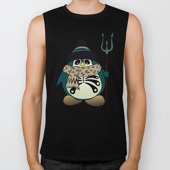 Harold The Penguin.Halloween character Biker Tank