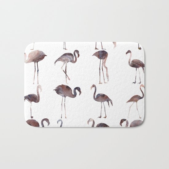 Flamingo Pattern Bath Mat