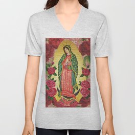 Virgen de Guadalupe Unisex V-Neck