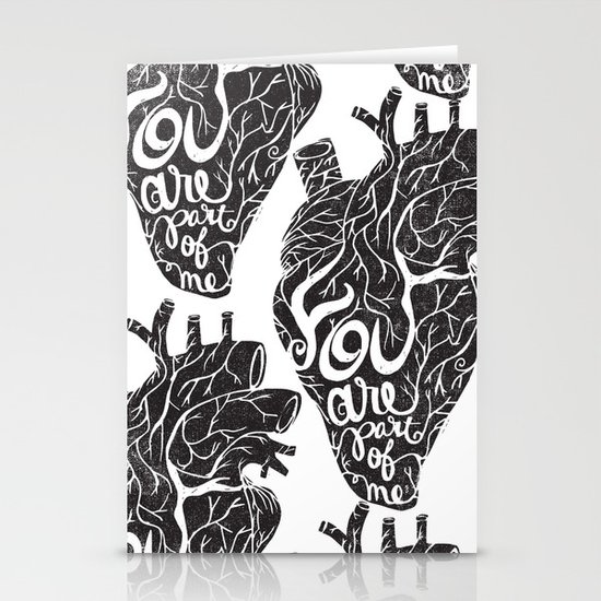 YOU ARE PART OF ME Stationery Cards