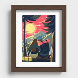 Traveling with loved ones Recessed Framed Print