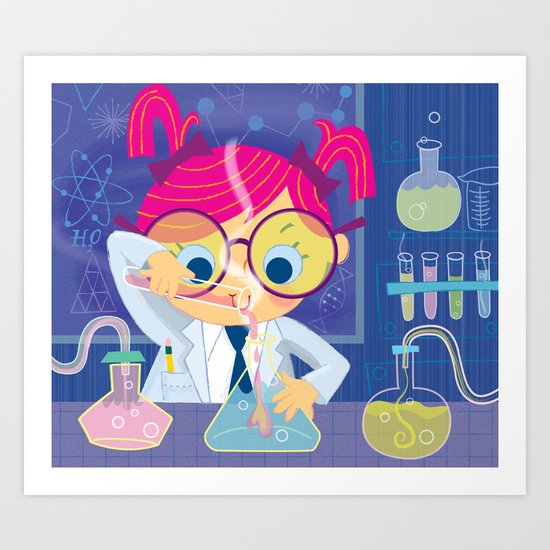 I freaking love science Art Print