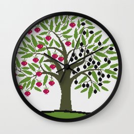 pomegranate Olive Wall Clock