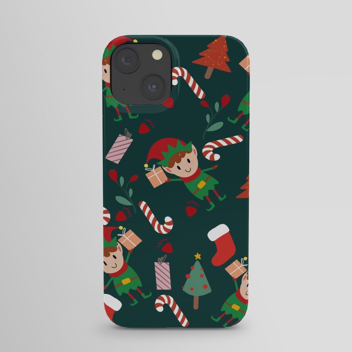 Christmas Elf Pattern iPhone Case