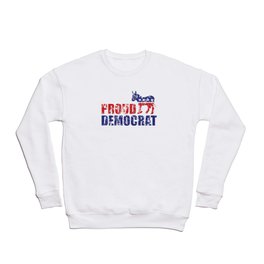 Proud Democrat Donkey Distressed Crewneck Sweatshirt