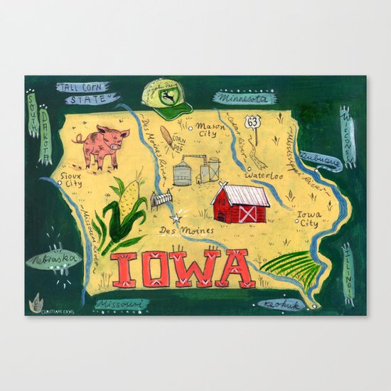 IOWA Canvas Print