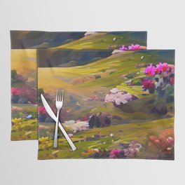 Flower Field and Volcano Placemat
