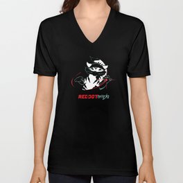 Red Dot Ninja (revised) V Neck T Shirt