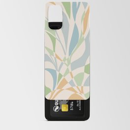 PROTECT YOUR ENERGY with Liquid retro abstract pattern in blue, green and cream Android Card Case