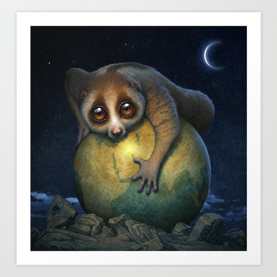 Loris Planet Art Print