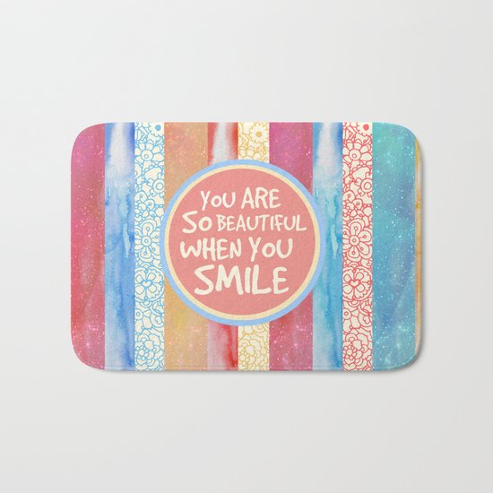 When You Smile Bath Mat