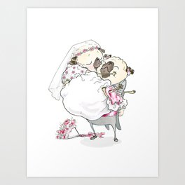 Wedding Smooch Art Print