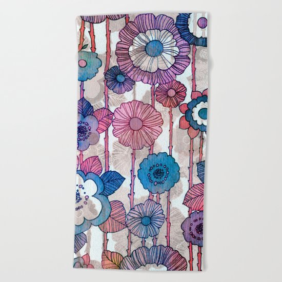 Hanging Flower Garland Beach Towel