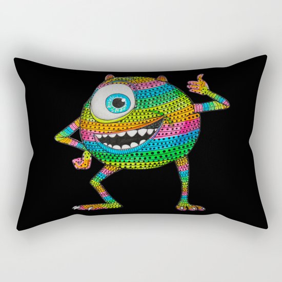 Mike Wazowski fan art by Luna Portnoi Rectangular Pillow